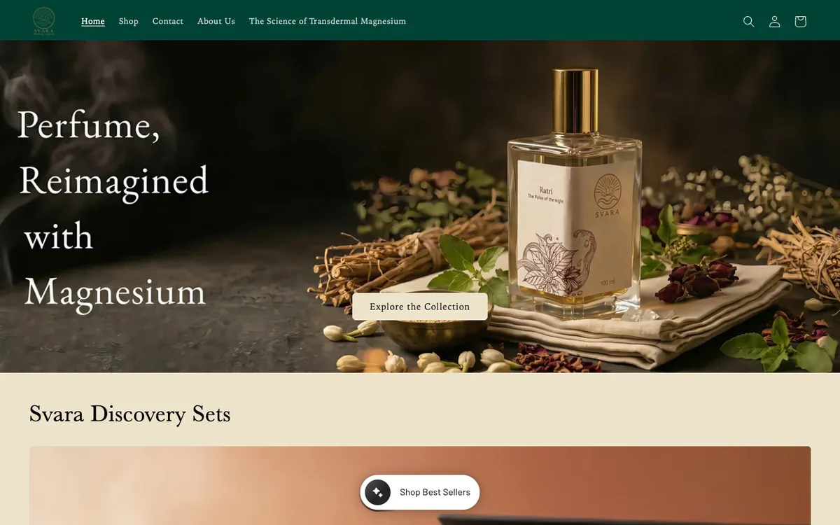 Svara Online website homepage, built by Legacy Services